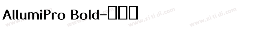 AllumiPro Bold字体转换